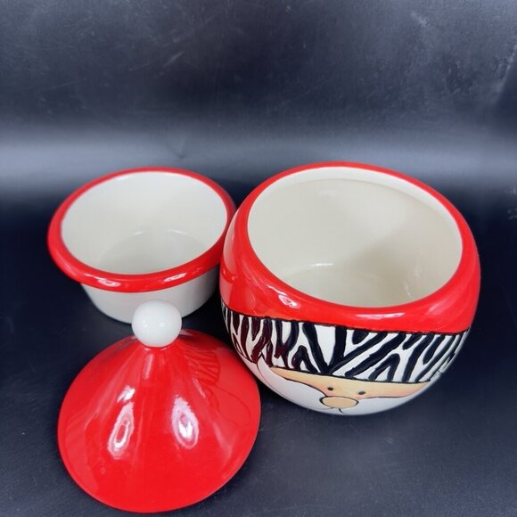 Heartfelt Kitchen Creations Wild About Santa Goody Jar Ceramic Canister 3 Piece - Picture 10 of 16